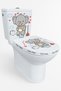 Toilet Seat Sticker Cute Elephant Hearts and Clouds Themed Bathroom Toilet Sticker - 2