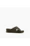 Textured Criss-Cross Slip-On Sandals - 2