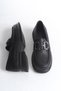 Melivaria Black Women's Buckle Loafer Daily Laceless Orthopedic Sole Stylish Casual Shoes - 3