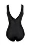 Women's V-Neck Coffee Patterned Leafed Recovery Swimsuit - 6