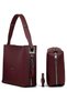 Women's Shoulder Bag with Zipper Detail on the Edge and Puppy Design - 5