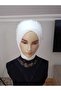Off-White Forehead-Connected Frequent Draping Model Ready-Made Veil Ready-Made Shawl Ready-Made Turban with Accessories - 2