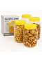 Round Spice Jar 4-Pieces Set, 1000 ml Capacity