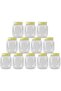 12-Pieces Plastic Spice Storage Pet Jar-Sunpet 300 ml Round Clear Jars with lid-Plastic Tran - 2