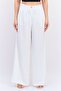 Women Regular Fit Solid Wide Leg Pants, White