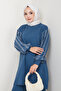 Balloon Sleeve Tunic Set with Glitter Trousers - 3