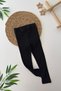 My Little One's Ribbed Seasonal Girls' Leggings - Black