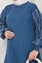 Balloon Sleeve Tunic Set with Glitter Trousers - 4