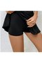 Black Sports Shorts Skirt High Waist Lycra Diving Fabric Sea Shorts - 4