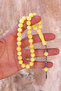 Yellow Color Globe Cut Drop Imitation Beirut Powder Amber Prayer Beads 201024492 - 2