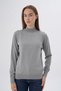 Women's 100% Organic Cotton Half Turtleneck Knitwear Sweater Knitted Blouse Trist-6104