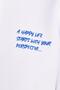 Women's Oversize Wide Cut Cotton Soft Textured Printed White Hooded Sweatshirt with Fleece Inside - 6