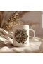 Trabzon Designed White Ceramic Printed Mug 330ml - 4
