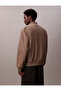 Men's Round Neck Regular Fit Double Pocket Gray Coat - 5