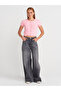 60980 Crew Neck Textured Knitwear Cardigan-Pink - 4