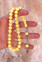 Yellow Color Globe Cut Drop Imitation Beirut Powder Amber Prayer Beads 201024492 - 4