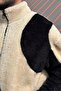 Color-Blocked Casual Winter-Spring Plush Jacket with Waist and Cuff Ribbing 2460 - 7