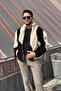Color-Blocked Casual Winter-Spring Plush Jacket with Waist and Cuff Ribbing 2460 - 3