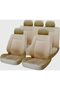 Luxury Quilted Car Seat Covers Full Set with Steering Wheel Cover – Universal Fit for 5 Seats –
