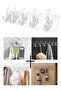 5-Piece Strong Adhesive Transparent Wall Hanger Bathroom Kitchen Organizer Practical Hanger - 3