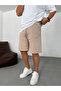 Beige 3 Thread Basic Shorts By-87 - 2