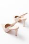 St-1153 Beige Patent Leather Casual Open Back 9 cm Heeled Women's Shoes - 6