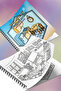 Isometric Rooms Bold and Easy - 20X20 Large Coloring Book, for Kids and Adults - 4
