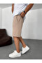 Beige 3 Thread Basic Shorts By-87 - 5