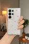 Compatible with Samsung S25 Ultra - Pink Bow Patterned, Shiny Glittery, Transparent Soft Silicone Case - 5