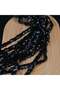 Natural Obsidian Stone Square Cut Obsidian 10 mm Faceted Natural Stone (1 String - 39 Pieces)