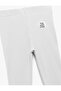 Cotton Camisole Rib Detailed Gray Girl's Leggings 6Wkg40064Ak - 3
