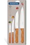 Dynamic 4 Pieces Knife Set with Stainless Steel Blade and Natural Wood Handle - 7