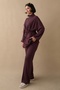 Two-Pocket Piped Set, Plum - 3