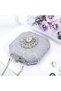 Vintage Glitter Mini Shoulder Bag for Women – Silvery Grey with Kiss Lock Closure, Chain Strap & R - 5