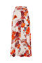 Women's Long Floral Patterned Viscose Skirt - 3