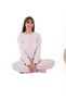 100% Cotton Full Lycra Long Sleeve Buttoned Karyoca Stitching Detail Sports Women's Pajama Set - 4