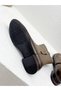 2552701K Khaki Leather Midi Boots with Buckle Detail for Women - 6