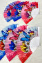Butterfly Pattern Mixed Color Bride Bridesmaid Fan, Bride Bachelorette Party Henna Gift 6Pcs - 2