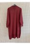 Knitted Patterned Zippered Stand Collar Knitwear Tunic