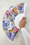 Butterfly Pattern Mixed Color Bride Bridesmaid Fan, Bride Bachelorette Party Henna Gift 6Pcs - 4