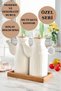Set of 3 Oil Pots with Stand, Vinegar Cruet, Olive Oil Cruet 1 Lt - 3