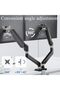 New Dual Monitor Stand - Fully Adjustable Rotating Monitor Arm with C Clamp, Grommet Base for 13 to - 4