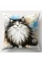 Set of 4 Cute Cat Decorative Pillowcases - 4