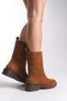 Elalynth Women's Short Boots 00128835 Tan Suede - 4