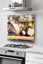 Kitchen Glass Stove Back Protector |   Bread Pattern - 2