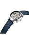 36mm Automatic Women's Watch with Gunmetal Dial & Blue Genuine Leather Strap - 2