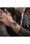 Malawi Men's 45mm Multifunction Watch with Satin Dark Green Dial & 316L Ion-Plated Gold Stain - 5