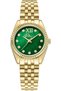 Flute Women's 28mm Watch with Green Mother-of-Pearl Dial, Gold-Plated Coin-Edged Topring & 31
