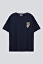 Front & Back Printed Comfort Fit T-Shirt – Navy Blue – 100% Cotton - 5