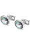 Treasure Cufflinks - Black Mother of Pearl with Wing Logo - Elegant & Distinctive Men's Style - 2